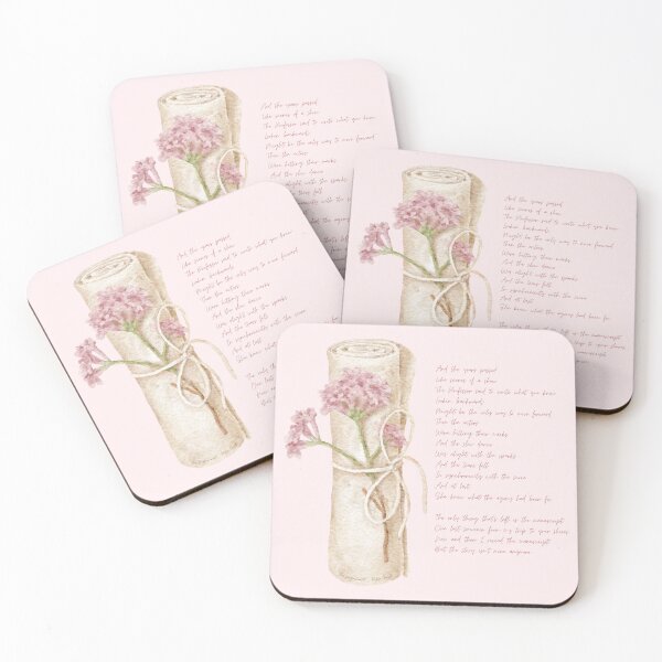 Item preview, The Manuscript - Watercolour Scroll with Flowers and Lyrics designed and sold by EmiMills.