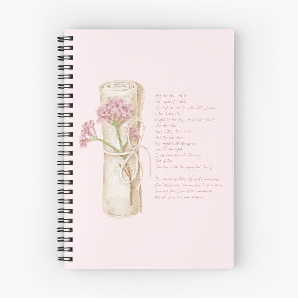 Artikelvorschau, Das Manuskript – Aquarellrolle mit Blumen und Liedtexten entworfen und verkauft von EmiMills.