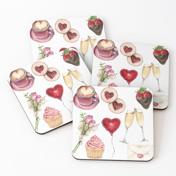 Item preview, Watercolor Valentine Paintings designed and sold by megancohen.
