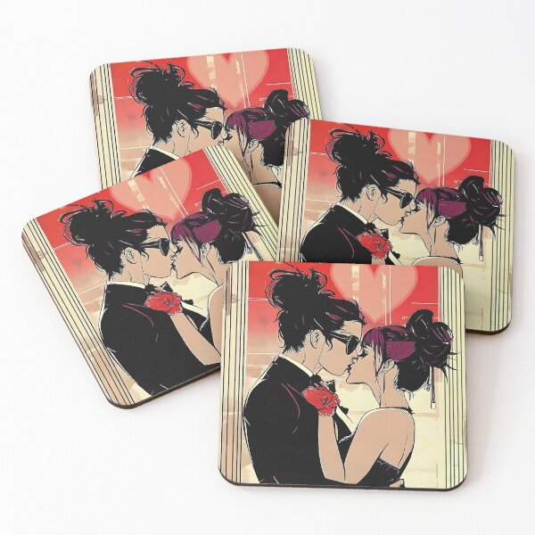 Item preview, Romantic Gothic Couple Kiss Alternative Love Aesthetic designed and sold by Shoot-The-Moon.