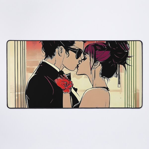 Item preview, Romantic Gothic Couple Kiss Alternative Love Aesthetic designed and sold by Shoot-The-Moon.