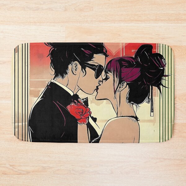 Item preview, Romantic Gothic Couple Kiss Alternative Love Aesthetic designed and sold by Shoot-The-Moon.