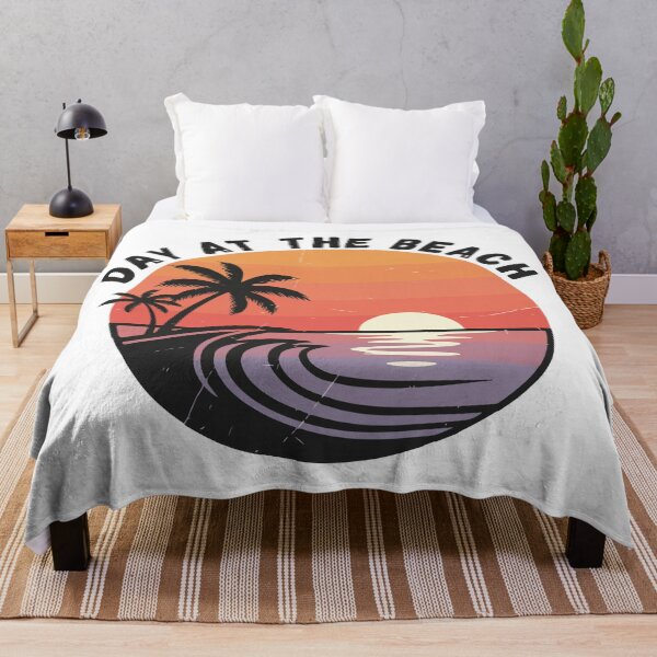 Item preview, Day At The Beach Retro Sunset Shirt, Vintage Tropical Beach Graphic Tee, Summer Vacation Palm Tree T-Shirt designed and sold by Design-Pro-21.