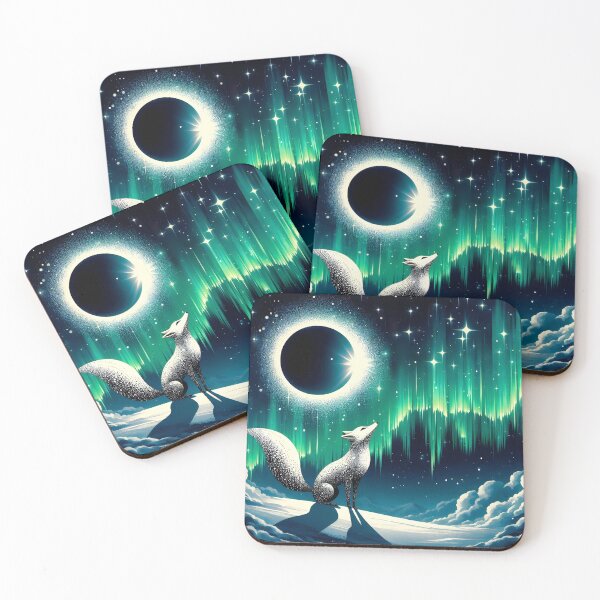 Item preview, Northern Lights Fox, Ai Generated Art   designed and sold by ACC .
