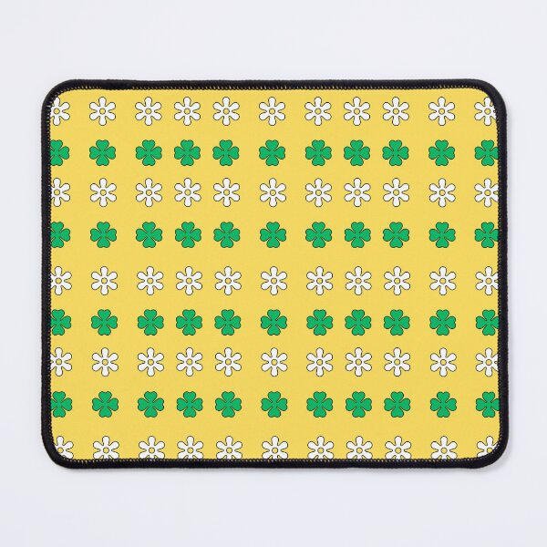 Item preview, White and Green alternating Floral Shapes on Yellow background pattern designed and sold by fev-rocks.