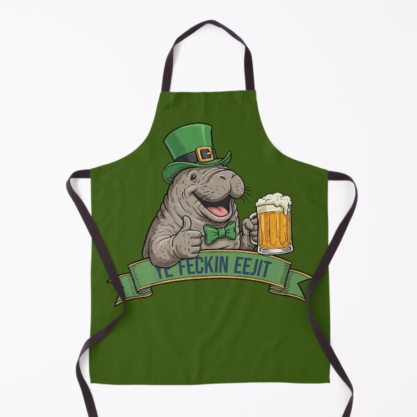 Item preview, Ye Feckin Eejit – Lucky Manatee Beer Buddy designed and sold by CARPIO Creations.