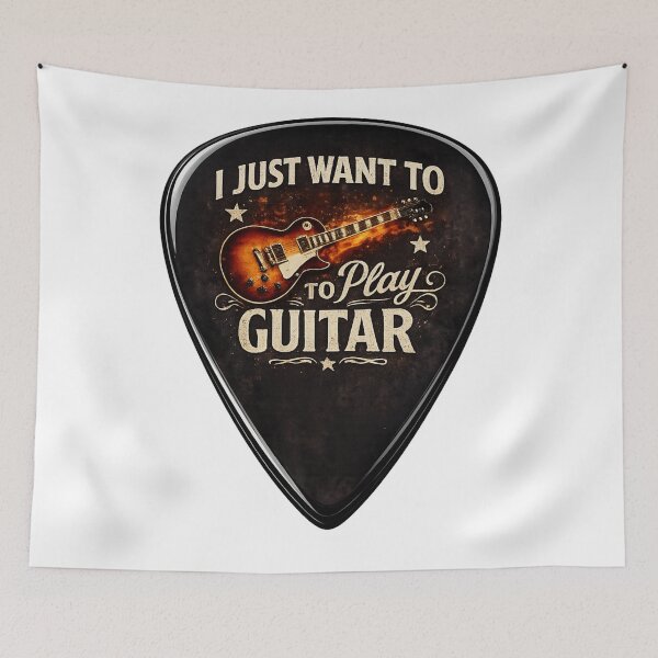 Item preview, Just Want to Play Guitar Pick designed and sold by ThoughtsInTheOpen.