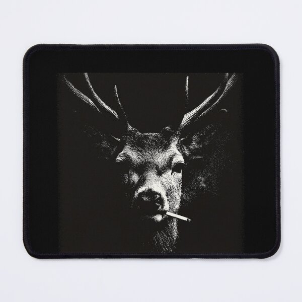 Item preview, Smoking Deer Black White Low Key Portrait designed and sold by k3rstman1.