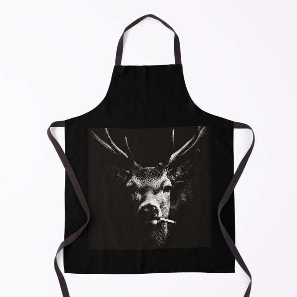 Item preview, Smoking Deer Black White Low Key Portrait designed and sold by k3rstman1.