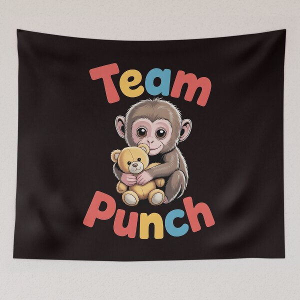 Item preview, Team Punch – Funny Cute Baby Monkey Macaque Design designed and sold by Redgiant87x.