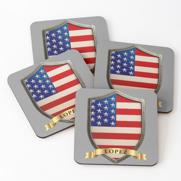 Item preview, Lopez USA Heraldic Name Shield designed and sold by Highlandkings.