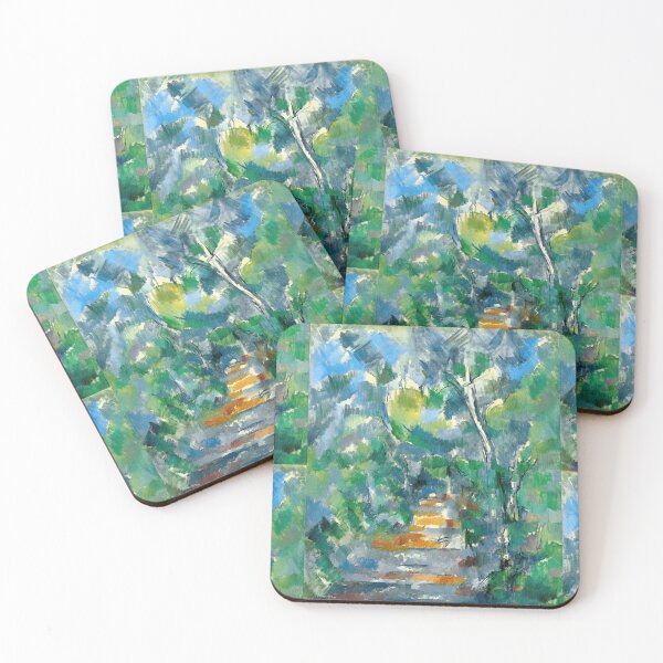 Item preview, Forest Scene Path From Mas Jolie to Chateau Noir by Paul Cézanne: Post Impressionist Landscape Poster designed and sold by artofuniverse.