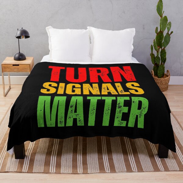 Item preview, Turn Signals Matter – Funny Driver Safety Distressed Text Design in Red Yellow Green designed and sold by GFamilyC.