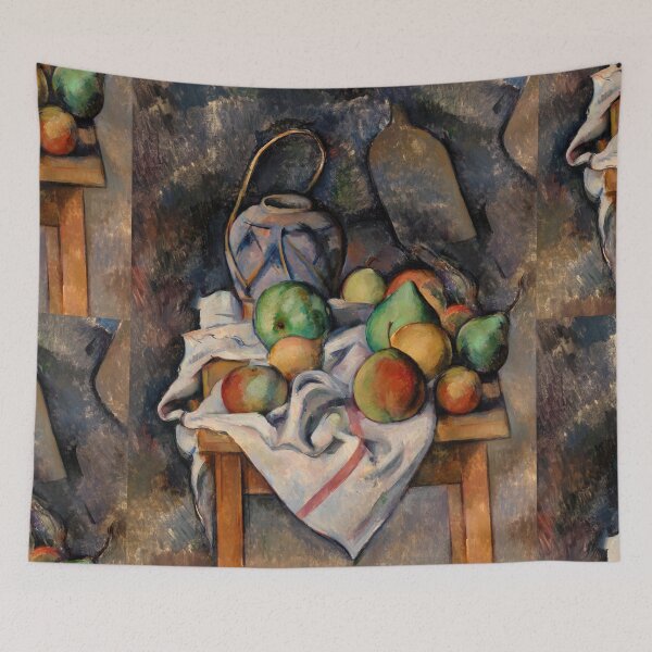 Item preview, Ginger Jar Pot De Gingembre by Paul Cézanne: Post Impressionist Still Life Print designed and sold by artofuniverse.
