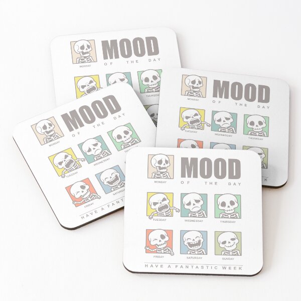 Item preview, Funny Skeleton Weekly Mood of the Day Chart designed and sold by fabiandesigns88.
