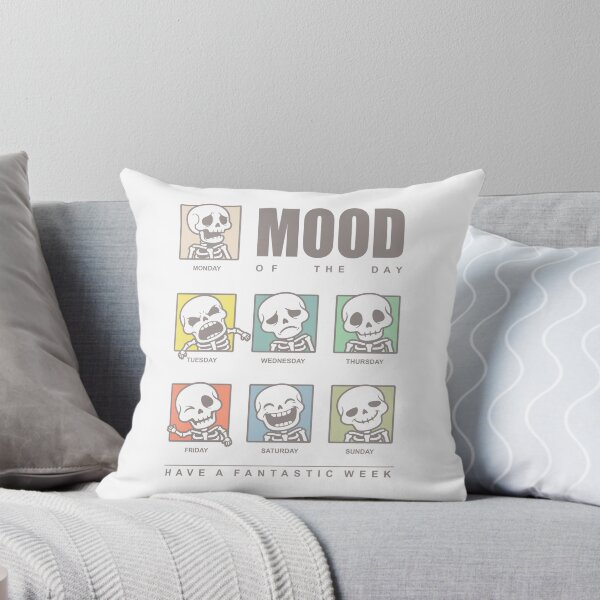 Item preview, Funny Skeleton Weekly Mood of the Day Chart designed and sold by fabiandesigns88.