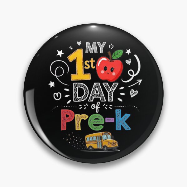 Item preview, My First Day of Pre K School Bus Apple Girl Boy Kids PreK   designed and sold by clothesy7.