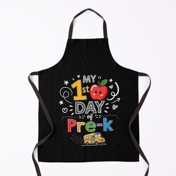 Item preview, My First Day of Pre K School Bus Apple Girl Boy Kids PreK   designed and sold by clothesy7.