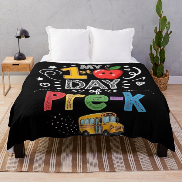 Item preview, My First Day of Pre K School Bus Apple Girl Boy Kids PreK designed and sold by clothesy7.