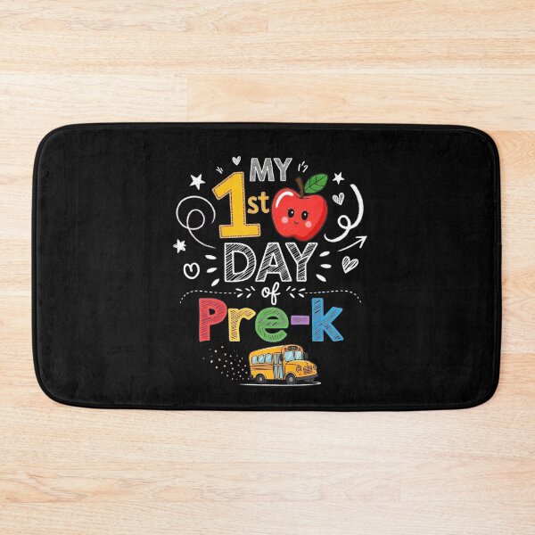 Item preview, My First Day of Pre K School Bus Apple Girl Boy Kids PreK   designed and sold by clothesy7.