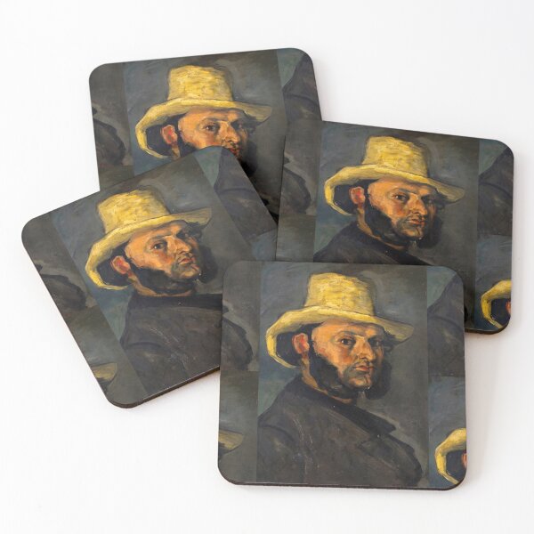 Item preview, Gustave Boyer B 1840 in a Straw Hat by Paul Cézanne: Portrait Poster designed and sold by artofuniverse.