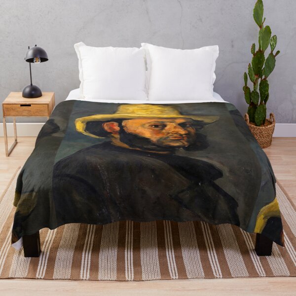 Item preview, Gustave Boyer B 1840 in a Straw Hat by Paul Cézanne: Portrait Poster designed and sold by artofuniverse.