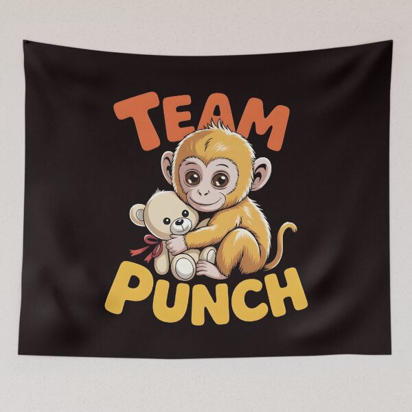 Item preview, Team Punch – Cute Macaque Baby Monkey Animal Lover Design designed and sold by Redgiant87x.