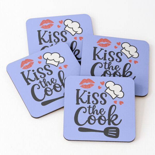 Item preview, Kiss the Cook. Funny Kitchen Quote. Cute Design For Foodies & Kitchen Lovers  designed and sold by DesignHouse07.