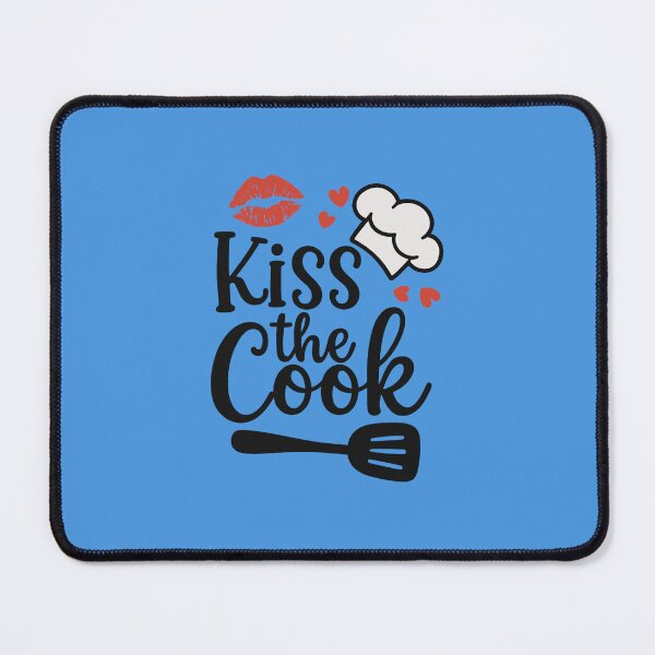 Item preview, Kiss the Cook. Funny Kitchen Quote. Cute Design For Foodies & Kitchen Lovers designed and sold by DesignHouse07.