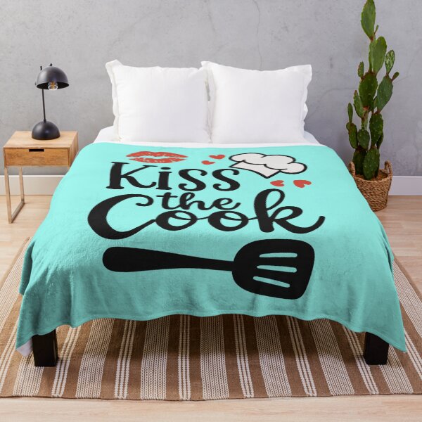 Item preview, Kiss the Cook. Funny Kitchen Quote. Cute Design For Foodies & Kitchen Lovers  designed and sold by DesignHouse07.