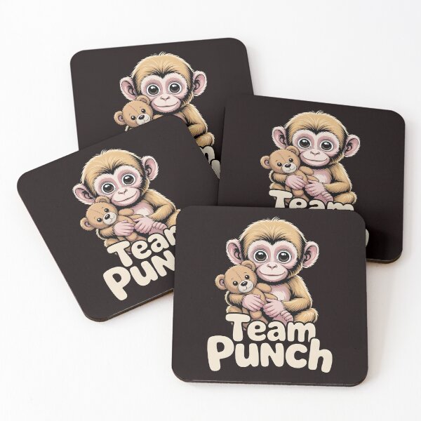 Item preview, Team Punch – Japan Zoo Baby Monkey Macaque Cute Art designed and sold by Redgiant87x.