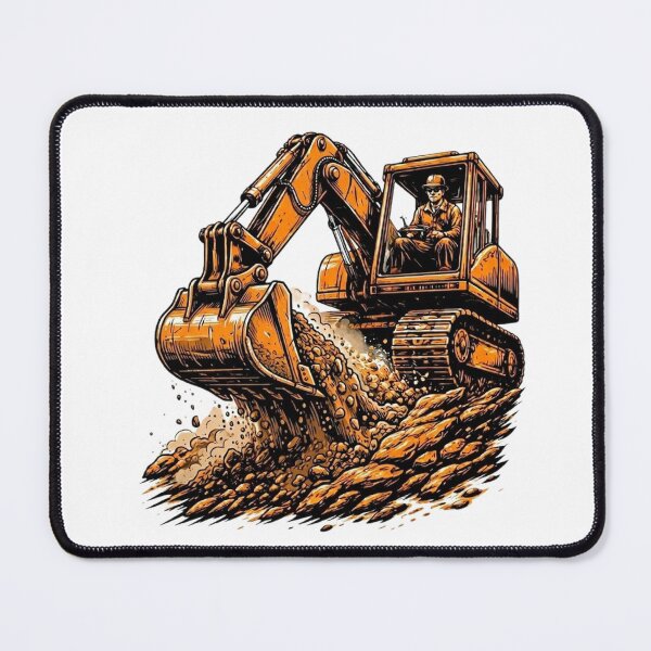 Item preview, Woodcut Heavy Equipment Operator Graphic designed and sold by LightPrintsCo.