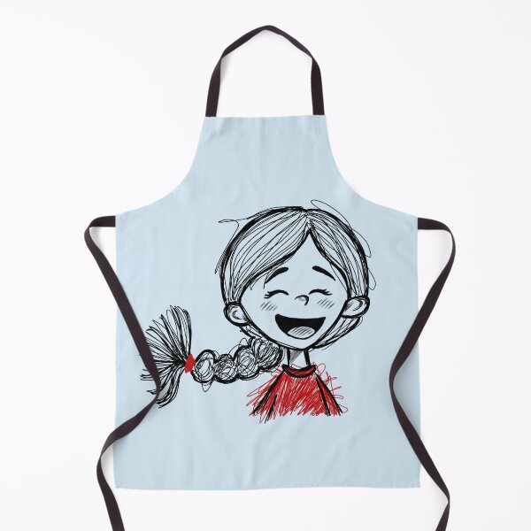Item preview, Giggle Mood Cartoon Girl Sticker – Cute Laughing Doodle Character designed and sold by Moodypops.
