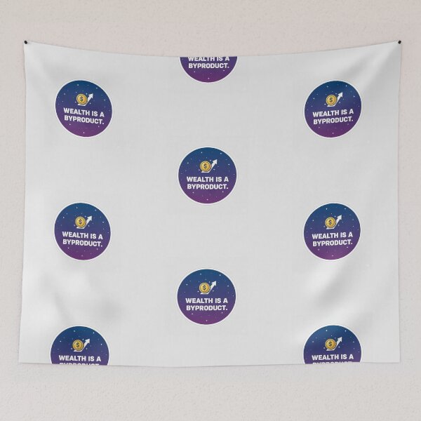 Item preview, Wealth Is A Byproduct Success Galaxy Sticker designed and sold by Nicolae-SCROCIOB-Shop.