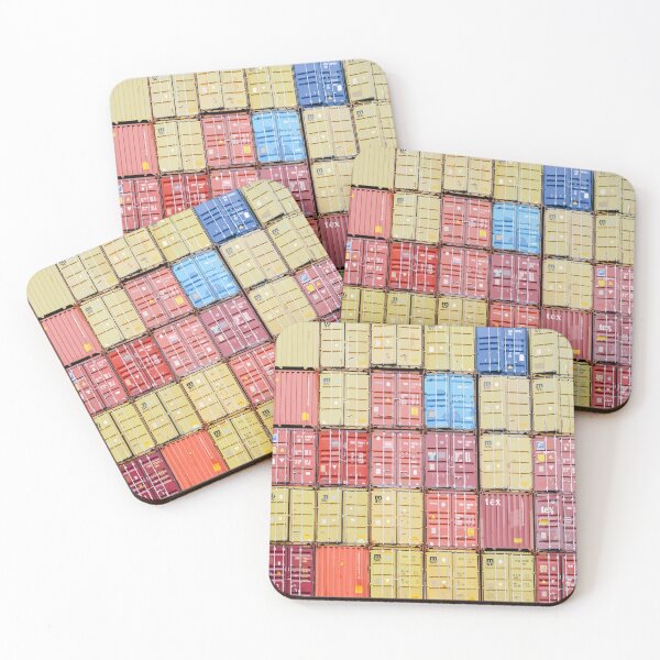 Item preview, Colorful Stacked Shipping Containers Pattern designed and sold by Arturo Daniel Garcia Palomo.