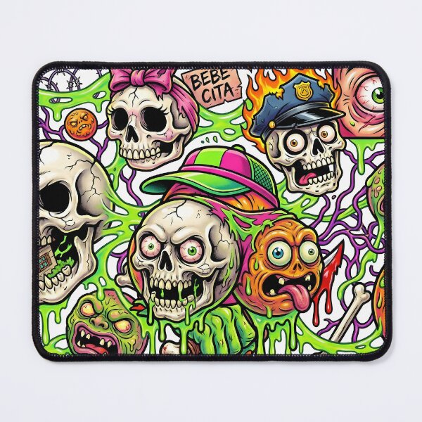 Item preview, Bebecita Skull and 420 Eye - Grotesque Street Art Collage designed and sold by elglotonmusical.