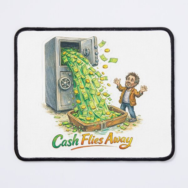 Item preview, Cash Flies Away – I'm Too Old Sticker designed and sold by Felixuss.