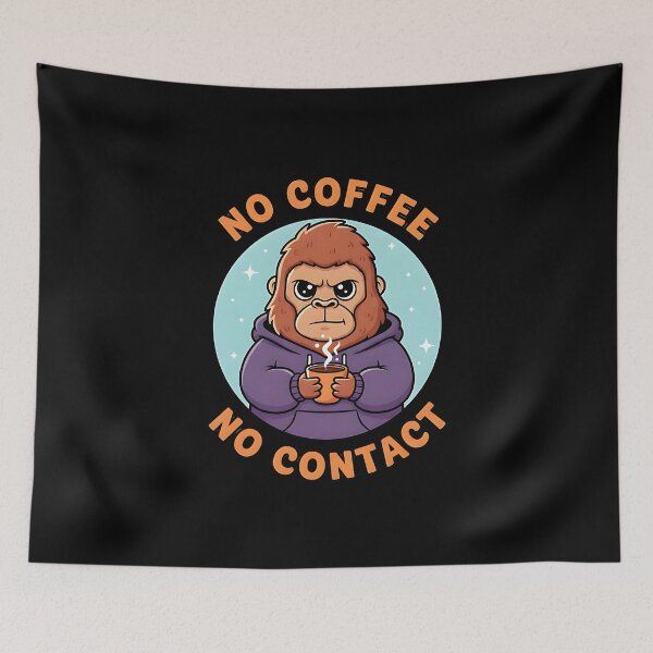 Item preview, Grumpy Gorilla No Coffee No Contact designed and sold by dudelinart.