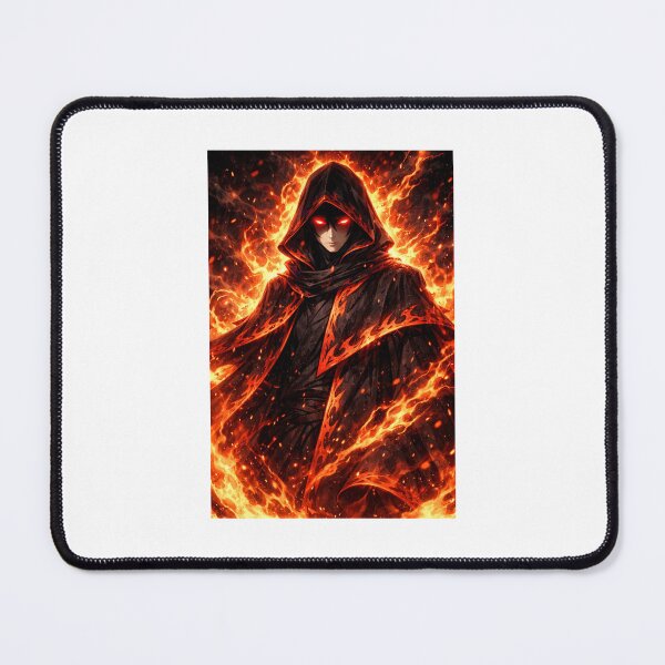 Item preview, Inferno Shadow – Crimson Flame Dark Mage Anime Art designed and sold by Anshugoyal.