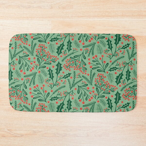 Item preview, Winter Holiday Floral Pattern - Christmas Botanical designed and sold by Carrie Cantwell Art.