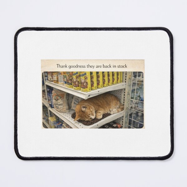 Item preview, Cat nap on a supermarket shelf designed and sold by donchago.