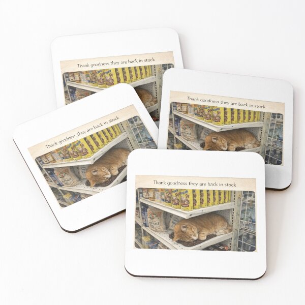 Item preview, Cat nap on a supermarket shelf designed and sold by donchago.