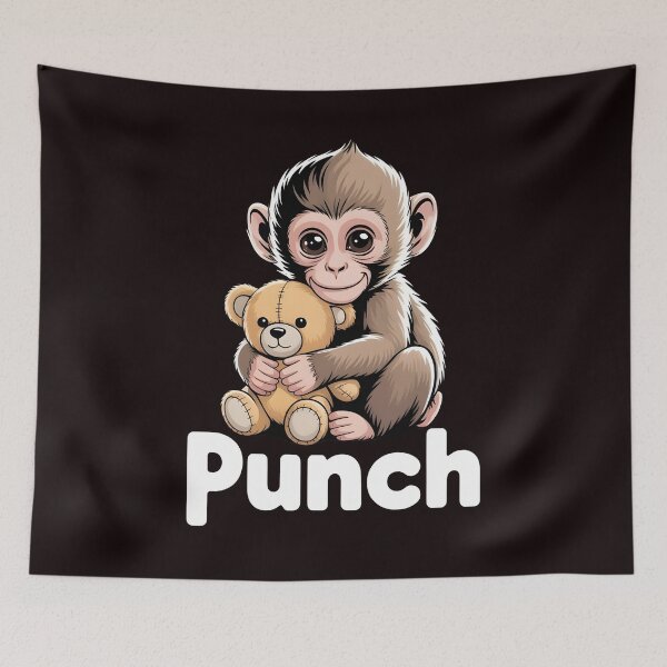 Item preview, Team Punch – Cute Baby Monkey Macaque Wildlife Design designed and sold by Redgiant87x.