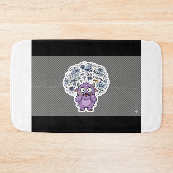 Item preview, Overthinking Purple Monster - Cute Anxiety and Stress Sticker designed and sold by R & K Fashions.