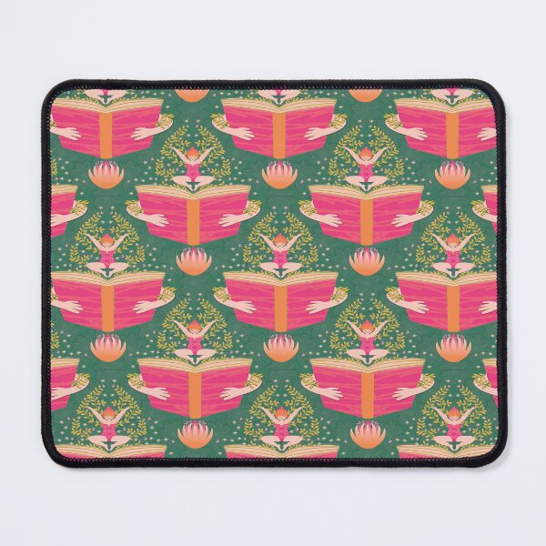 Item preview, The reading fairy, green background designed and sold by WONDERPRINTVALLEY.