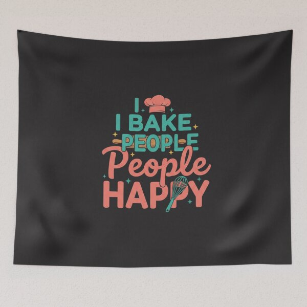 Item preview, I Bake People Happy Baker Pastry Chef Home Baking Enthusiast designed and sold by FormalDehyena.