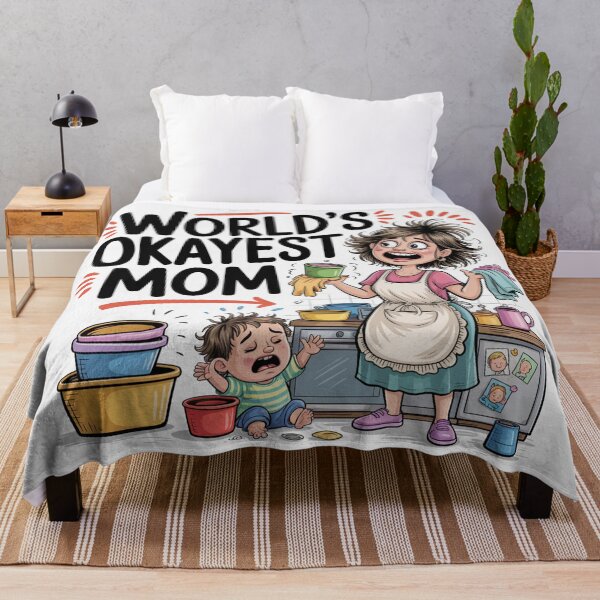 Item preview, World's Okayest Mom Funny Mother's Day designed and sold by Midnight Veil Designs.