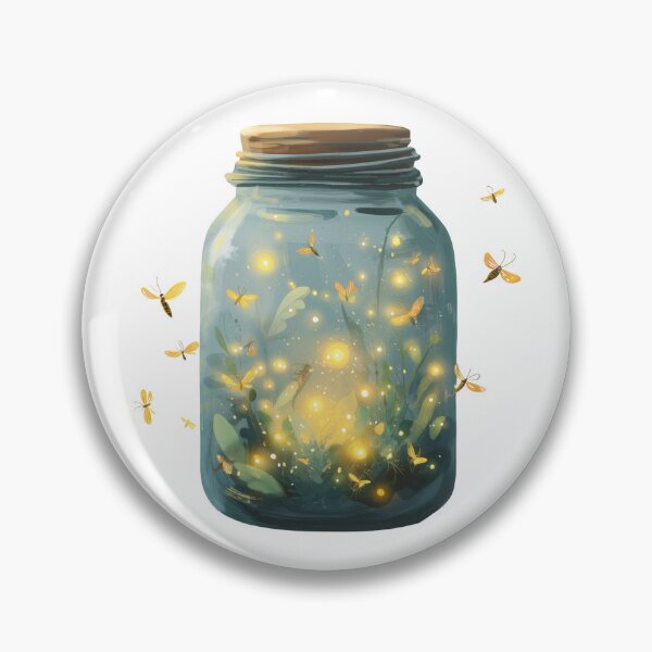 Item preview, Jar of fireflies and flowers designed and sold by MendaciousMina.