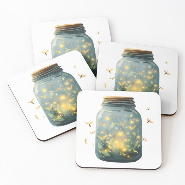 Item preview, Jar of fireflies and flowers designed and sold by MendaciousMina.
