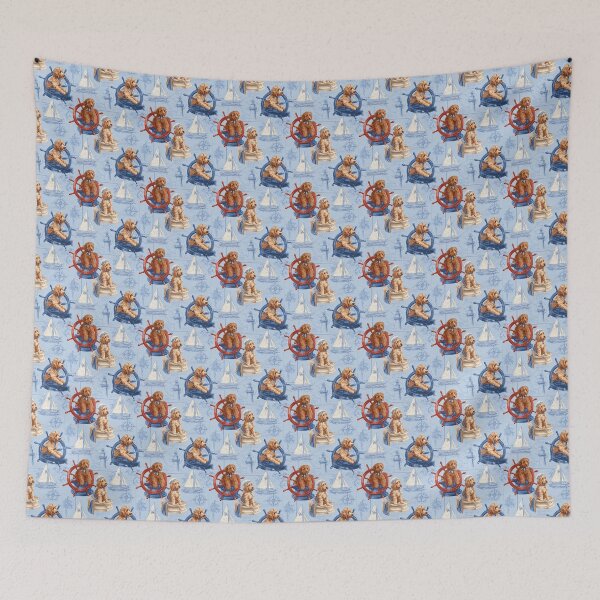 Item preview, Fishermen Sailor Toile de Jouy - Goldendoodle designed and sold by AstrologyOven.